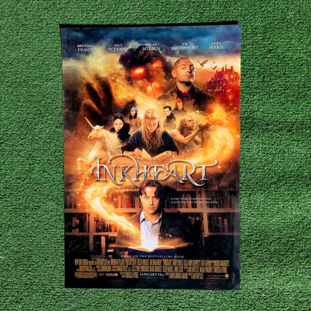 INKHEART 2008 Brendan Fraser/Bettany/Mirren/Serkis 11x17" Promo Movie Poster NOS
